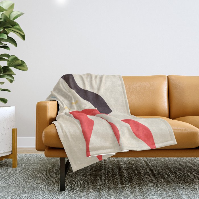 Abstract Portrait Of Anastasia Throw Blanket