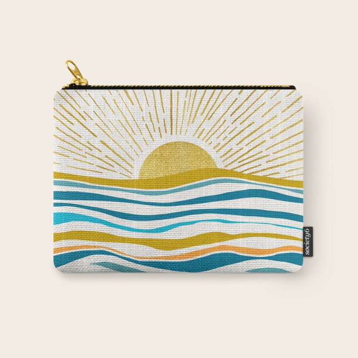 Sunrise At Sea Abstract Landscape Carry All Pouch