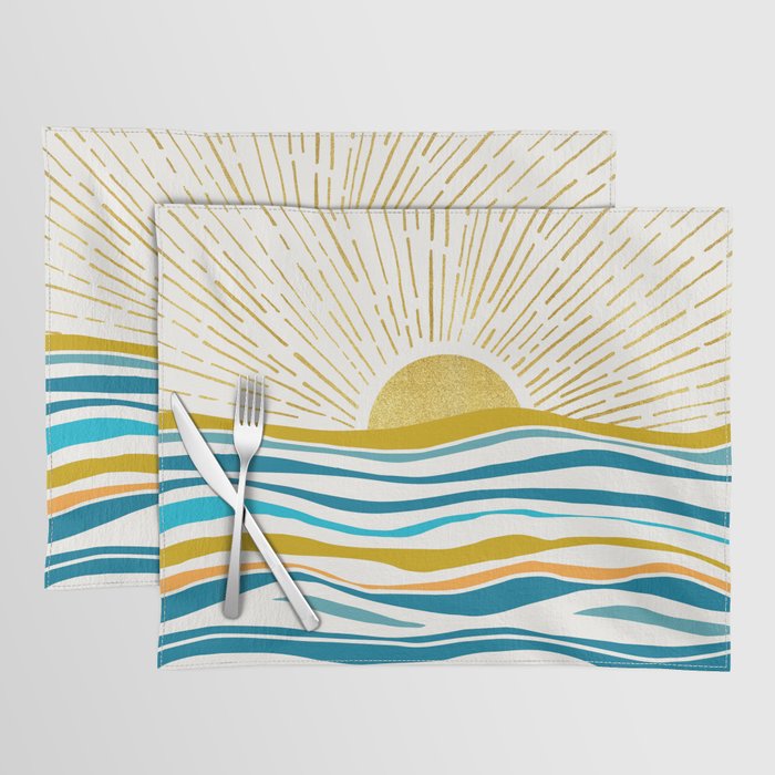 Sunrise At Sea Abstract Landscape Placemat