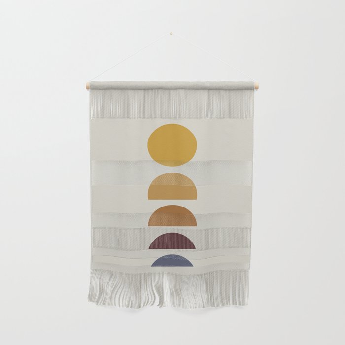 Minimal Sunrise Sunset Shapes Wall Hanging