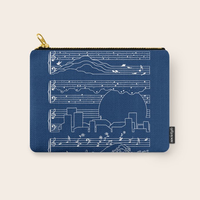 The Moonlight Sonata Blue Carry All Pouch