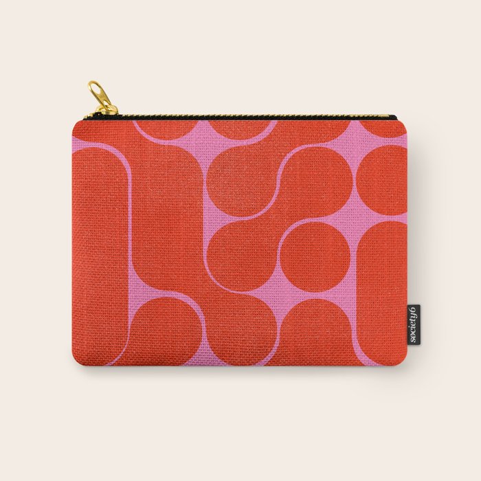 Abstract Mid-Century Shapes No 6 Carry All Pouch