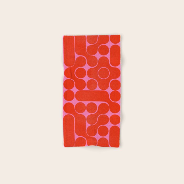 Abstract Mid-Century Shapes No 6 Bath Towel
