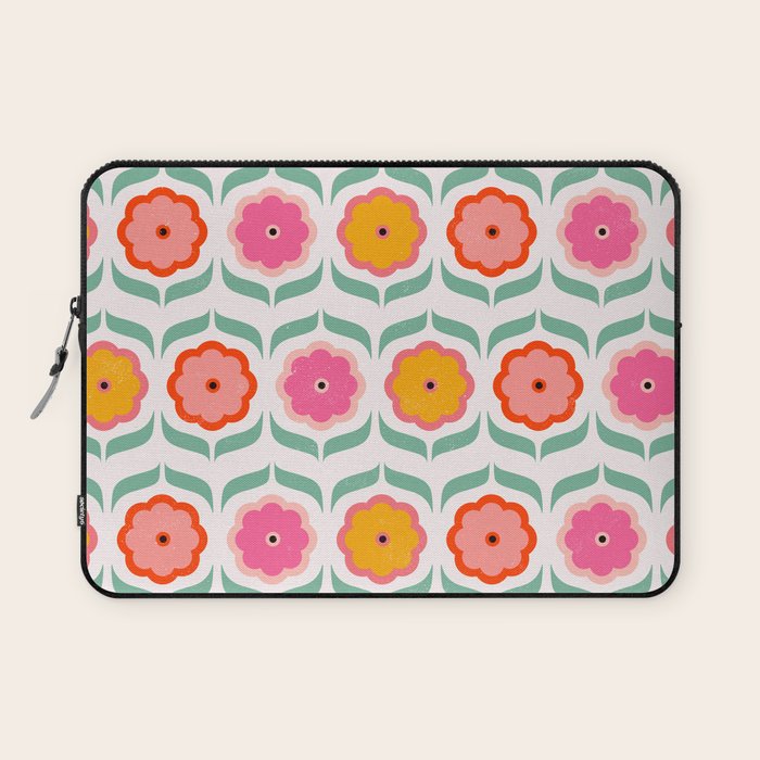 Bright Retro Geometric Pattern Laptop Sleeve