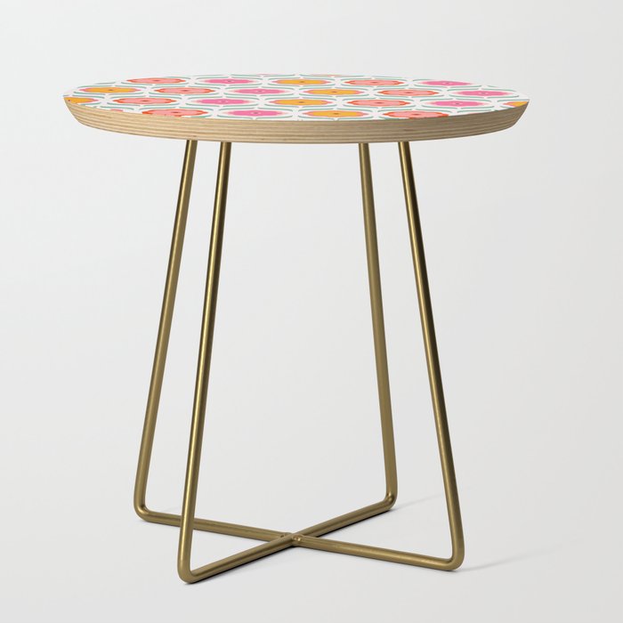Bright Retro Geometric Pattern Side Table