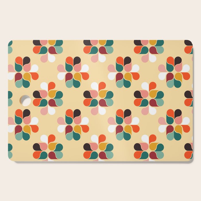 Retro Geometry Pattern No2 Cutting Board