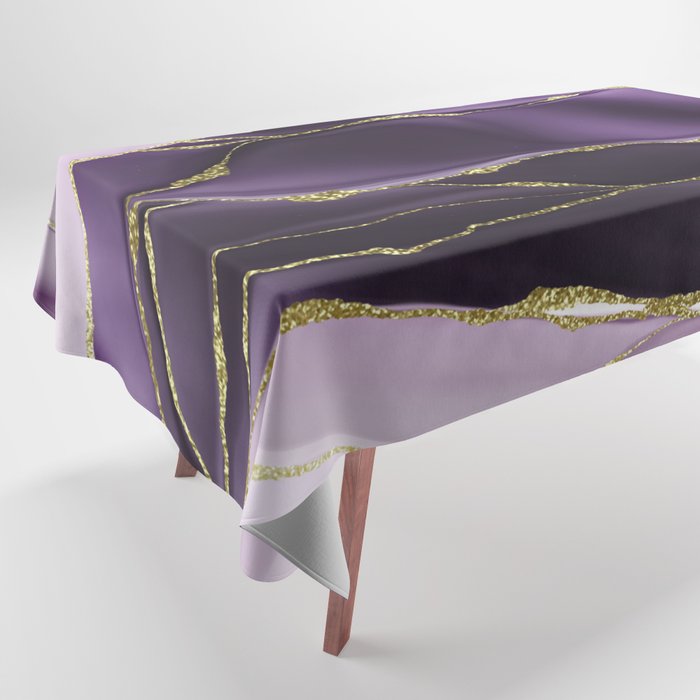 Day And Night Purple Marble Landscape Tablecloth