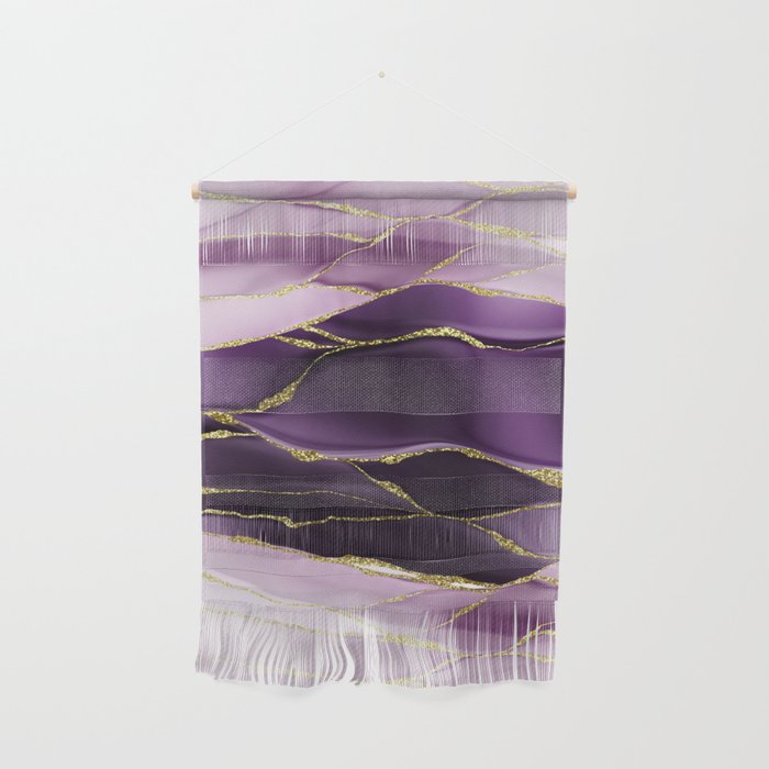 Day And Night Purple Marble Landscape Wall Hanging