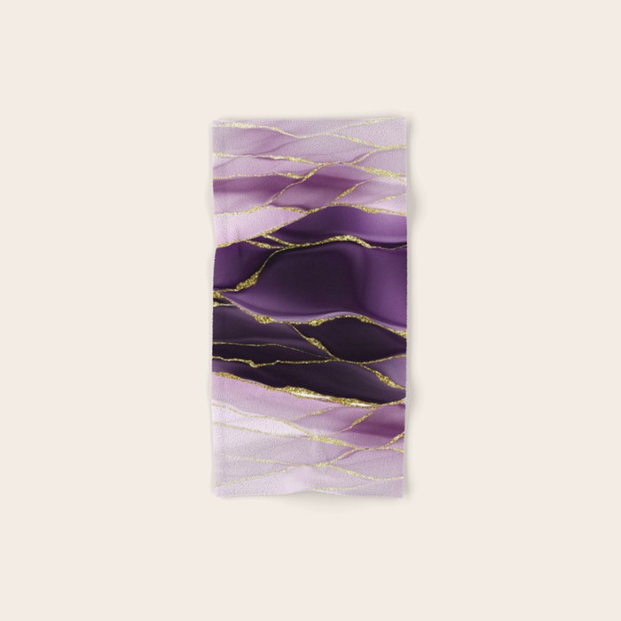 Day And Night Purple Marble Landscape Bath Towel