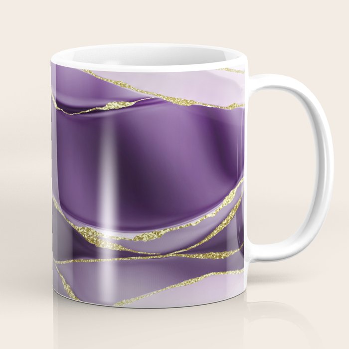 Day And Night Purple Marble Landscape Coffee Mug