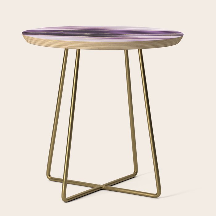 Day And Night Purple Marble Landscape Side Table