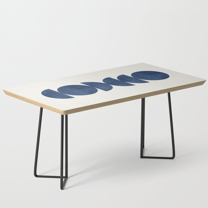Blue Navy Retro Scandinavian Mid Century Modern Coffee Table
