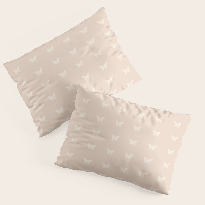 Butterfly Pattern - Neutral Pink Pillow Sham