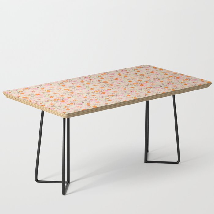 Faded Floral  - Pink / Citrus Coffee Table