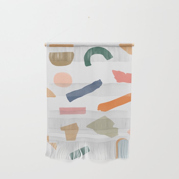Mix Of Color Shapes Happy Artwork Wall Hanging