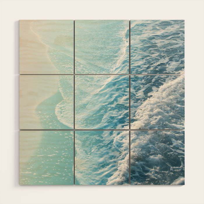 Soft Turquoise Ocean Dream Waves #1 #Water #Decor #Art #Homestorie Wood Wall Art