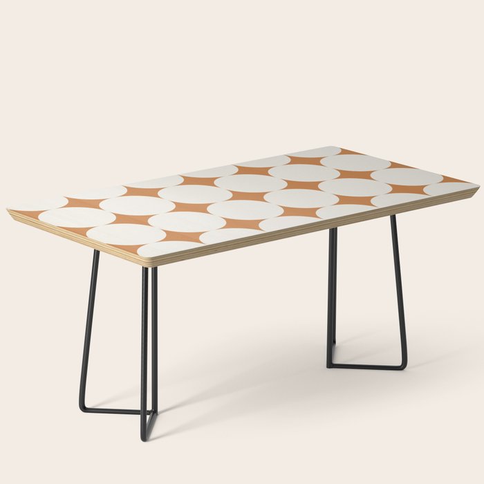 Circular Minimalism - Retro Orange Coffee Table