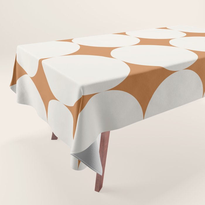 Circular Minimalism - Retro Orange Tablecloth