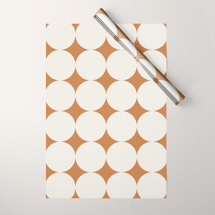 Circular Minimalism - Retro Orange Wrapping Paper