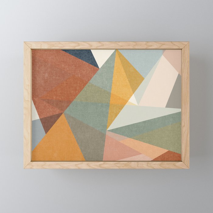 Modern Triangle Mosaic - Multi Mini Art Print