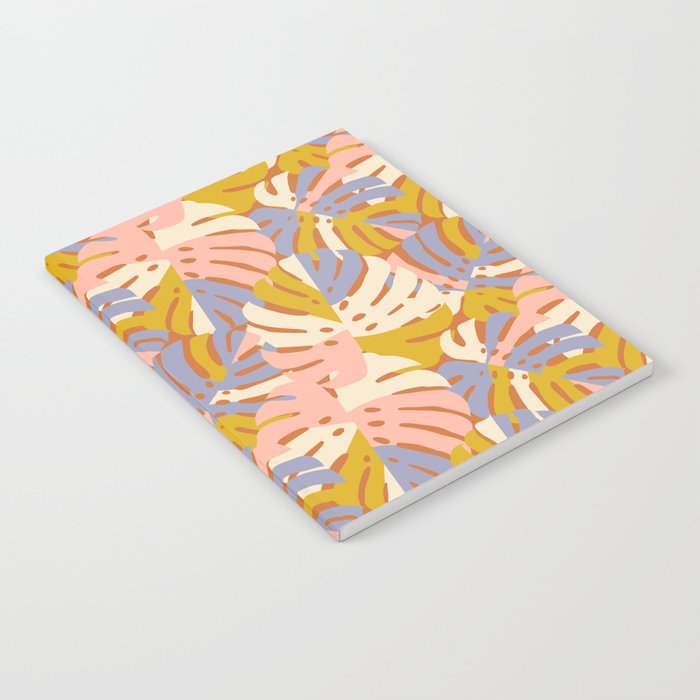 Color Block Monstera Pink + Lavender Notebook