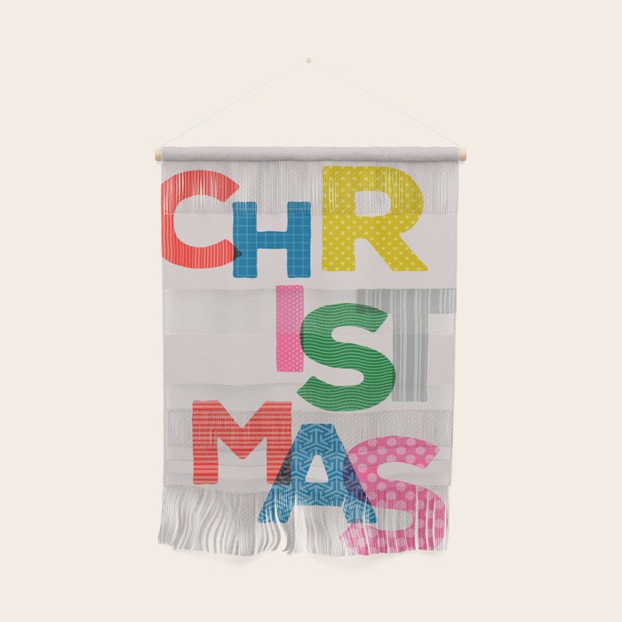 Christmas Colorful Typography Wall Hanging