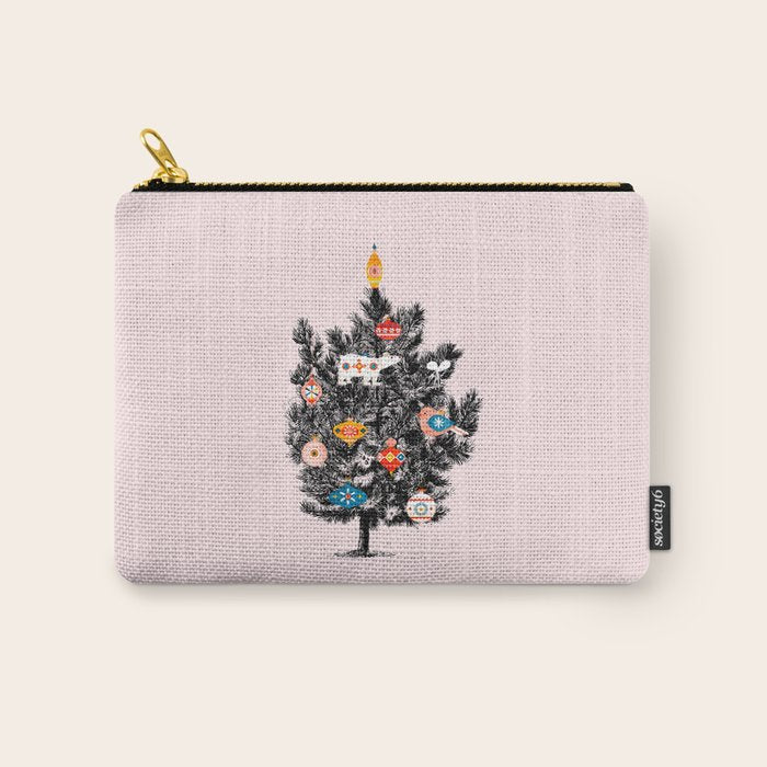 Retro Christmas Tree No3 Carry All Pouch