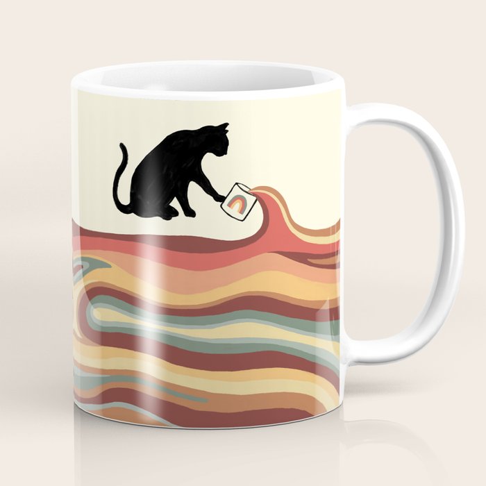 Rainbow Cat 1 Coffee Milk Drop Coffee Mug