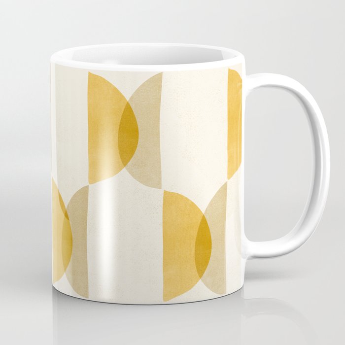 Shape Study In Gold / Geometric Pattern Coffee Mug