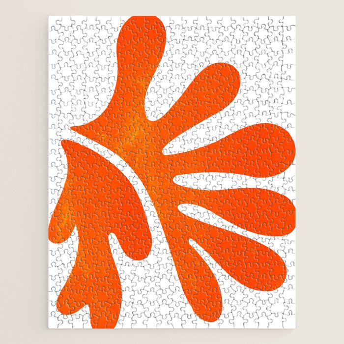 Red Coral Leaf: Matisse Paper Cutouts Ii Jigsaw Puzzle