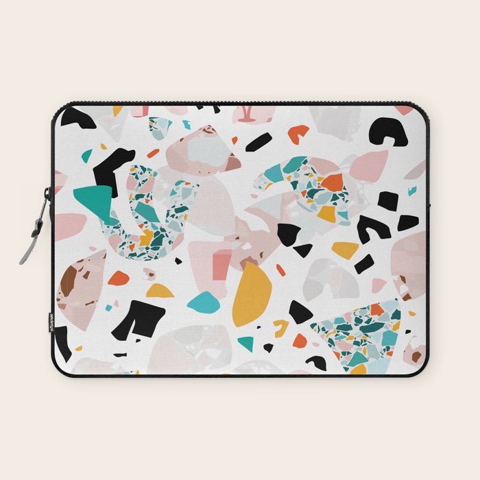 Mixed Mess I. / Collage, Terrazzo, Colorful Laptop Sleeve