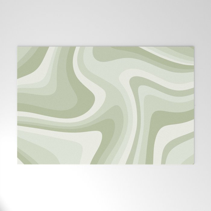 Abstract Wavy Stripes Lxxviii Welcome Mat