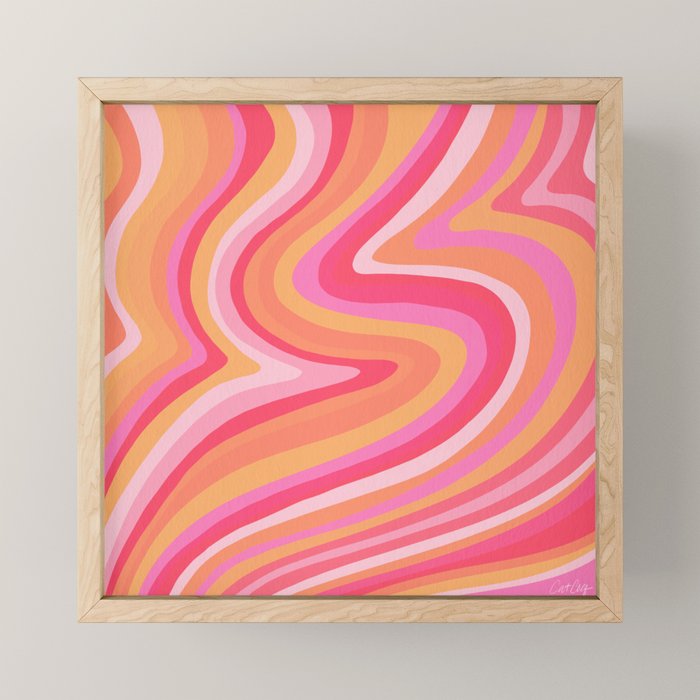 Sunshine Melt - Pink & Peach Palette Mini Art Print
