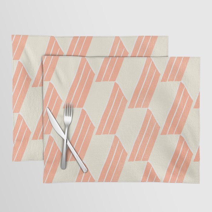 Minimalist Series: Pink Hex Tiles Placemat