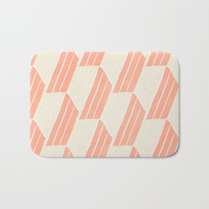 Minimalist Series: Pink Hex Tiles Bath Mat