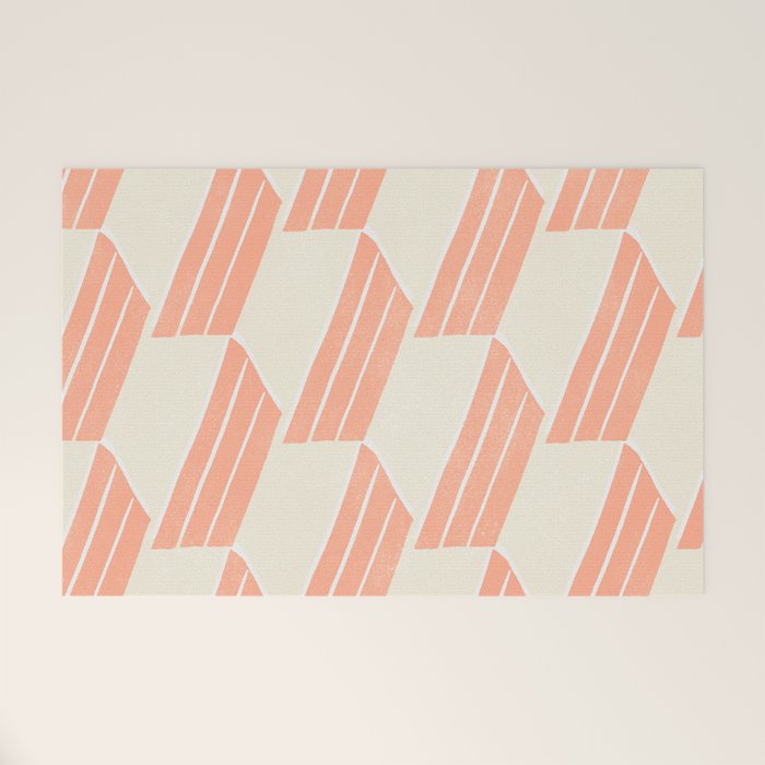 Minimalist Series: Pink Hex Tiles Welcome Mat