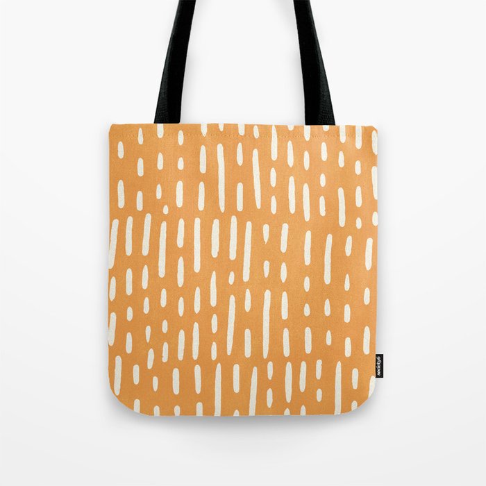 Minimalist Series: Scandi Lines, Orange Tote Bag