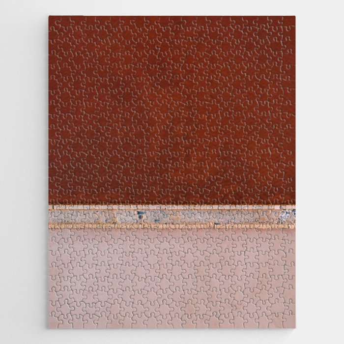 Pink And Red Salt Lake In Italy Jigsaw Puzzle