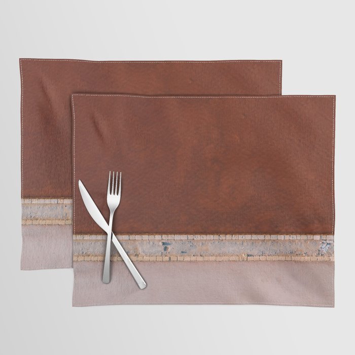 Pink And Red Salt Lake In Italy Placemat