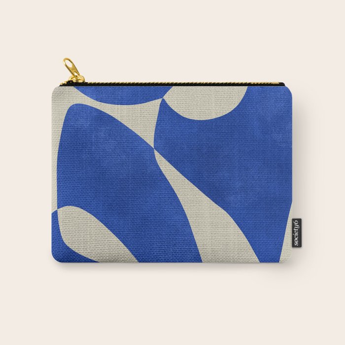 Blue Nude Geometric Modern Print Carry All Pouch