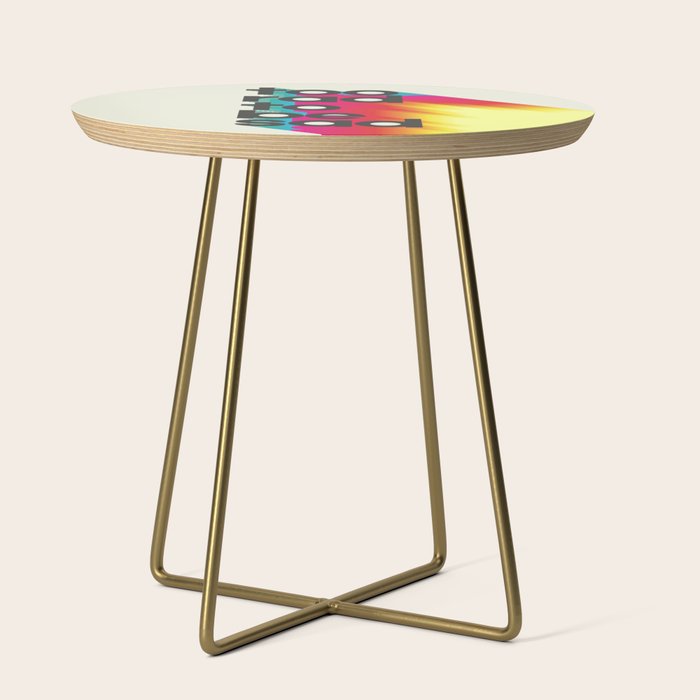 Too Rad To Be Sad - Neon Rainbow Side Table