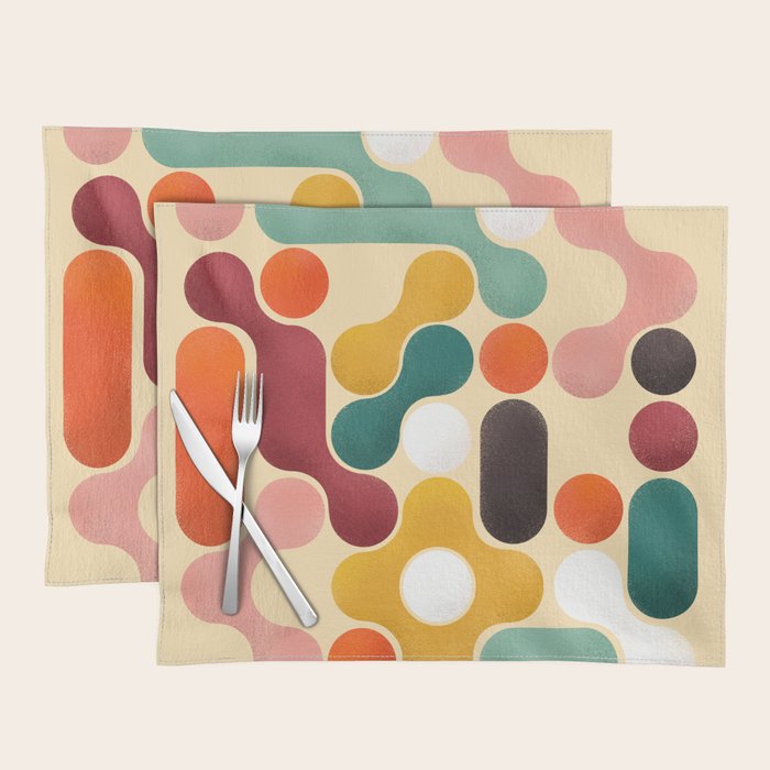 Color Pops - Mid Century Style  Placemat