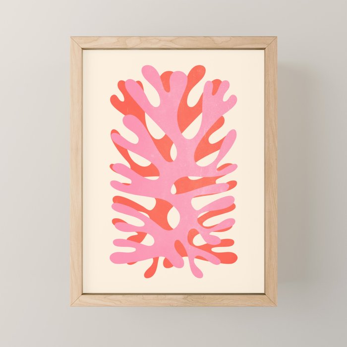 Sea Leaf: Matisse Collage Peach Edition Mini Art Print