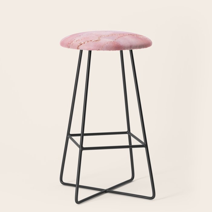 Blush And Purple Sky With Rose Gold Flashes Stool