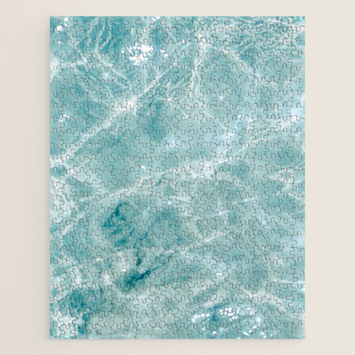 Clear Blue Water | Colorful Ocean Photography Print | Turquoise Sea Jigsaw Puzzle