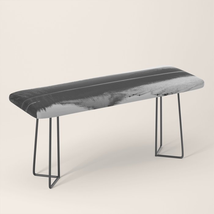 Wild Mountain Sunrise - Black And White Nature Photography Bench