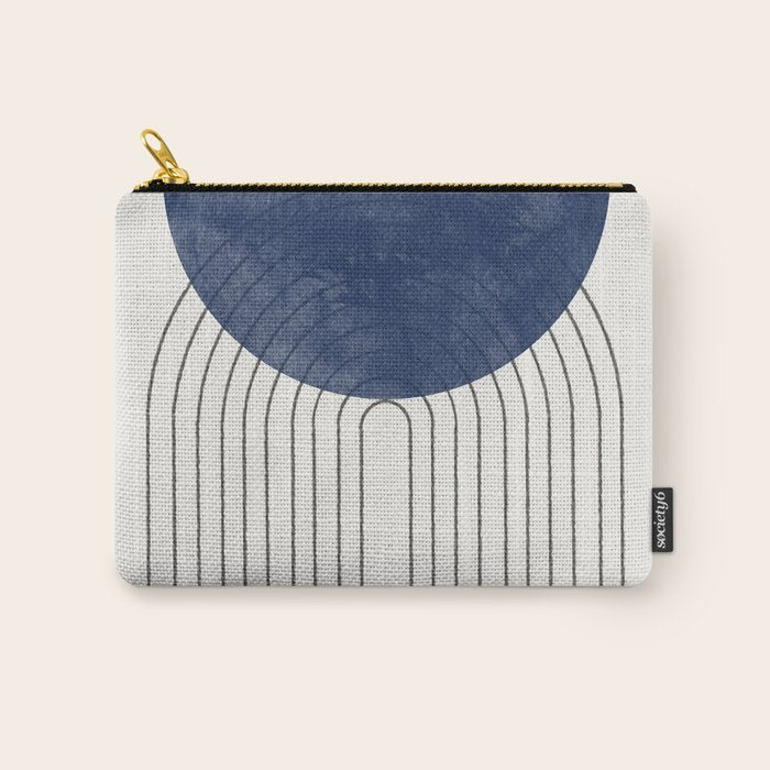 Mid Century Modern Blue Perfect Balance Carry All Pouch