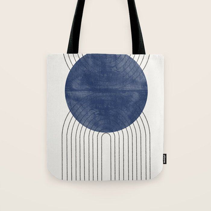 Mid Century Modern Blue Perfect Balance Tote Bag