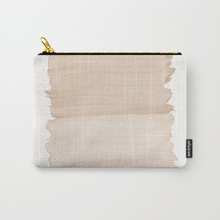 Warm Beige Abstract Minimalism #1 #Minimal #Ink #Decor #Art #Homestorie Carry All Pouch