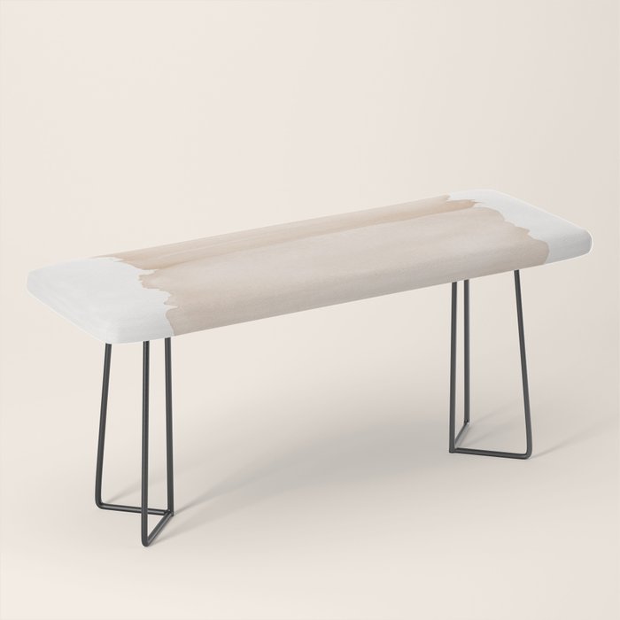 Warm Beige Abstract Minimalism #1 #Minimal #Ink #Decor #Art #Homestorie Bench
